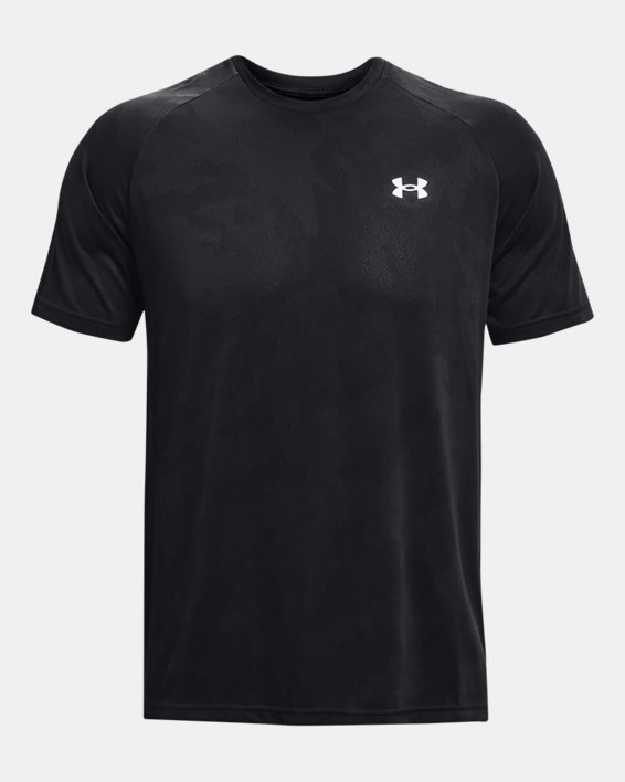 Men's UA Velocity Jacquard Short Sleeve, Black, pdpMainDesktop image number 4